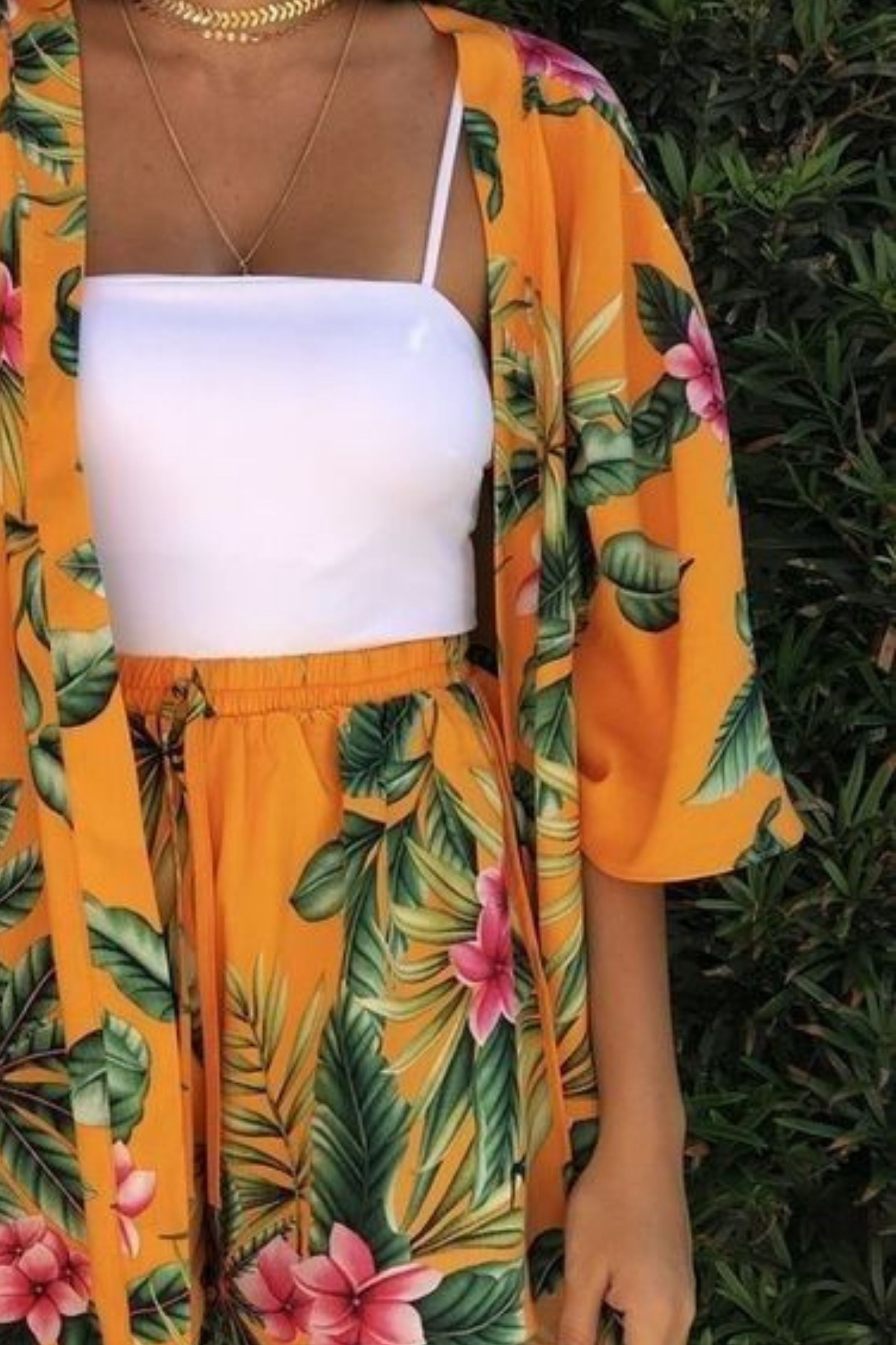 WARBLER KIMONO SHORTS SET